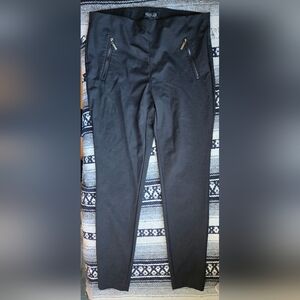 Rachel Zoe Black Faux Zippered Pants Size 10